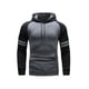 thumbnail image 5 of Sudadera deportiva con capucha y bolsillo de manga larga a rayas con bloques de colores para hombre, 2 piezas, Top + Pantalones, traje Pompotops oipoqjl52053, 5 of 6