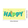 thumbnail image 3 of Birthday Party Backdrop Banner for Celebration Festive Background Decorations Colorful Happy Birthday Supplies Photography Props Event Decor, 3 of 4