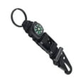 thumbnail image 1 of 1 llavero de paracord trenzado militar, con anilla de supervivencia y gancho, para acampar al aire libre, senderismo y mochila (negro), 1 of 5