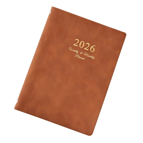 2026 Weekly Planner with Refillable 6 Rings Leather Binder Cover and Dated Pages 2026 Academic Planner for Men Women