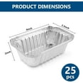 thumbnail image 2 of 25 Pack Aluminum Pans with Lids, 6'' x 3.5'' x 2'' Aluminum Foil Baking Pans, Foil Cake Pan for Ovens, Food Storage Trays for Baking, 2 of 6