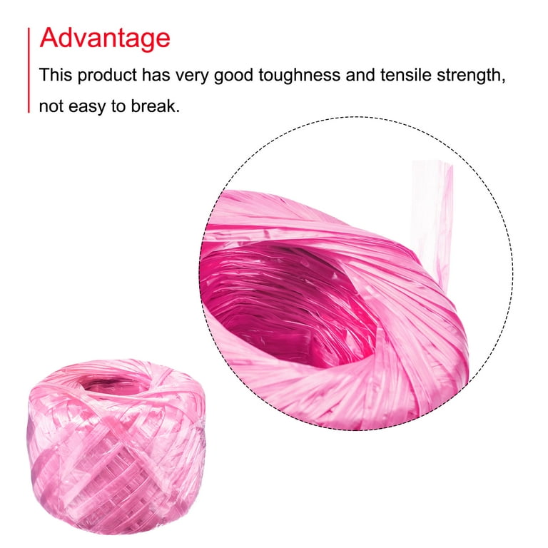Uxcell 492ft Rope Twine Household Bundled Polyester Nylon Plastic Pink
