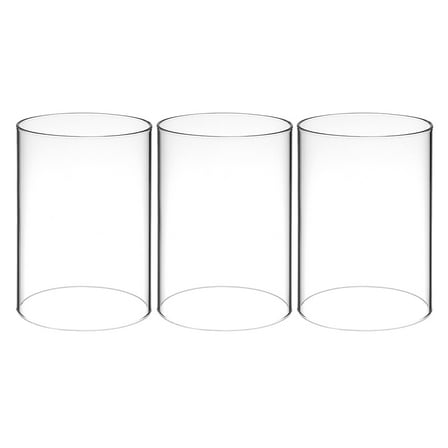 MLINS 3pcs Transparent Glass Hurricane Candle Holder for Taper Candles Perfect for Home Decoration