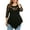 Black, variant on Brilliant Cyber/Monday Womens Blouses Plus Size Women Floral Lace Asymmetric Three Quarter Tops Blouse