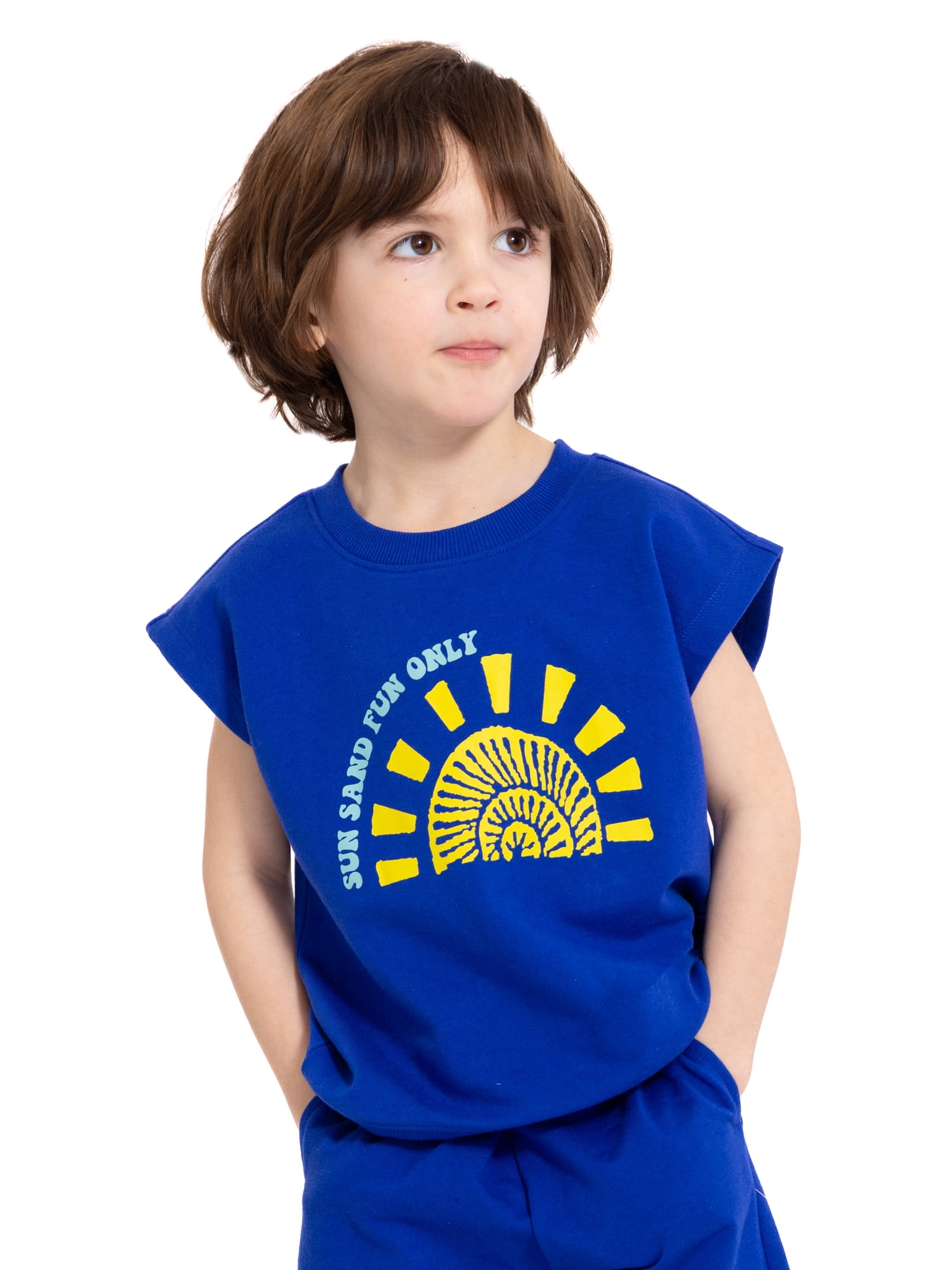 Wonder Nation Toddler Boys Sleeveless Graphic Tank Top and Matching Shorts Set, Sizes 12M-5T
