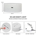 thumbnail image 3 of Dosaele LED Night Light - 3D Illusion Lamp 7 Color Change Decor Lamp with Remote Control for Kids，good night, 3 of 5