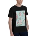 thumbnail image 2 of Bingfone Vintage Floral Men'S Loose Fit Short-Sleeve Pocket T-Shirt, 2 of 7