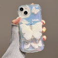 thumbnail image 1 of Funda suave con soporte de mariposa láser 3D para iPhone 13, 12, 11, 14 Pro, X, XR, XS, MAX Plus + cubierta trasera con borde ondulado Fivean unisex, 1 of 2
