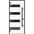 thumbnail image 3 of Front Exterior Prehung Steel Door / Ronex 0131 Grey / Entry Metal Modern Painted W36" x H80" Right hand Inswing, 3 of 5