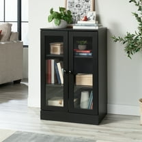 Mainstays Glass Door Accent Cabinet, Black Finish