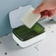 thumbnail image 4 of Jabonera con tapa para lavabo, de plástico con doble drenaje, moderna y fácil de transportar, plegable y ligera, ideal para la cocina.,Wsvlmg, 4 of 9