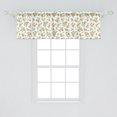 thumbnail image 2 of Ambesonne Floral Window Valance, Hand Drawn Doodle Daisies, 54" X 18", Peach Seafoam, 2 of 3