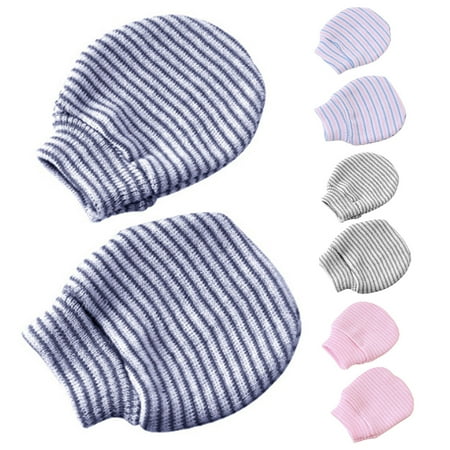 

Windfall 3PCS Baby Baby Girls Mittens No-Scratch Mitts 100% Organic Cotton Autumn Winter Cotton Anti-scratch Unisex Newborn 0-3 Months Old Baby Gloves