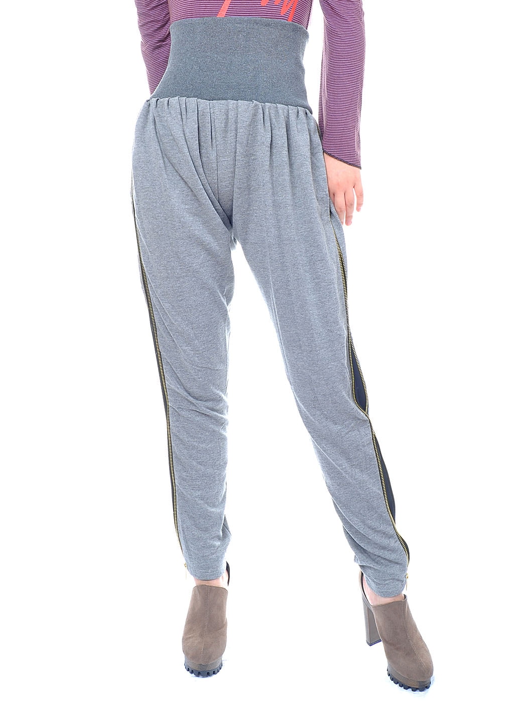 sweatpants with zipper bottom