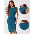 thumbnail image 2 of DARING DIVA Slim Fit Sleeveless Work Dress XL Peacock Blue, 2 of 6