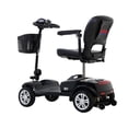 thumbnail image 4 of 4 Wheel Mobility Scooter,Folding Compact Travel Mobility Scooter For Adults With Electric Powered Wheelchair Device，LED Light And Detachable Basket -300lbs,Black, 4 of 9