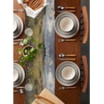 thumbnail image 5 of Spring Floral Burlap Cotton Table Runner 13x60 Inches Long, Modern Oil Painting Farmhouse Farmhouse Table Runners, Outdoor Dining Tablecloths Decor for Baby Shower/Party/Wedding, 5 of 6