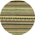 thumbnail image 1 of Ahgly Company Indoor Round Abstract Metallic Gold Abstract Area Rugs, 5' Round, 1 of 6