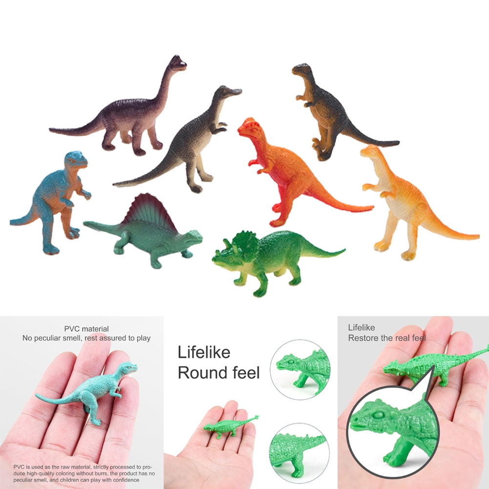 72PCS Mini Kids Realistic Looking Dinosaurs PVC  Dinosaurs Educational Toys Set 