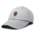 thumbnail image 5 of Dalix Strawberry Embroidered Cap Cotton Baseball Summer Cool Dad Hat Womens in Gray, 5 of 5