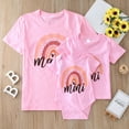 thumbnail image 6 of TAIAOJING Mama and Mini Shirts Clothes Letter Girls Rainbow Boys Sleeve Family Baby For Outfits And Me Romper Mommy Summer Short Bodysuit Girls Romper&Jumpsuit, 6 of 9