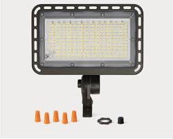 Feit Electric 4000/6000/8000 Lumen Select Integrated LED Selectable 5CCT Bronze Dusk to Dawn Commercial Ground/Wall Flood Light