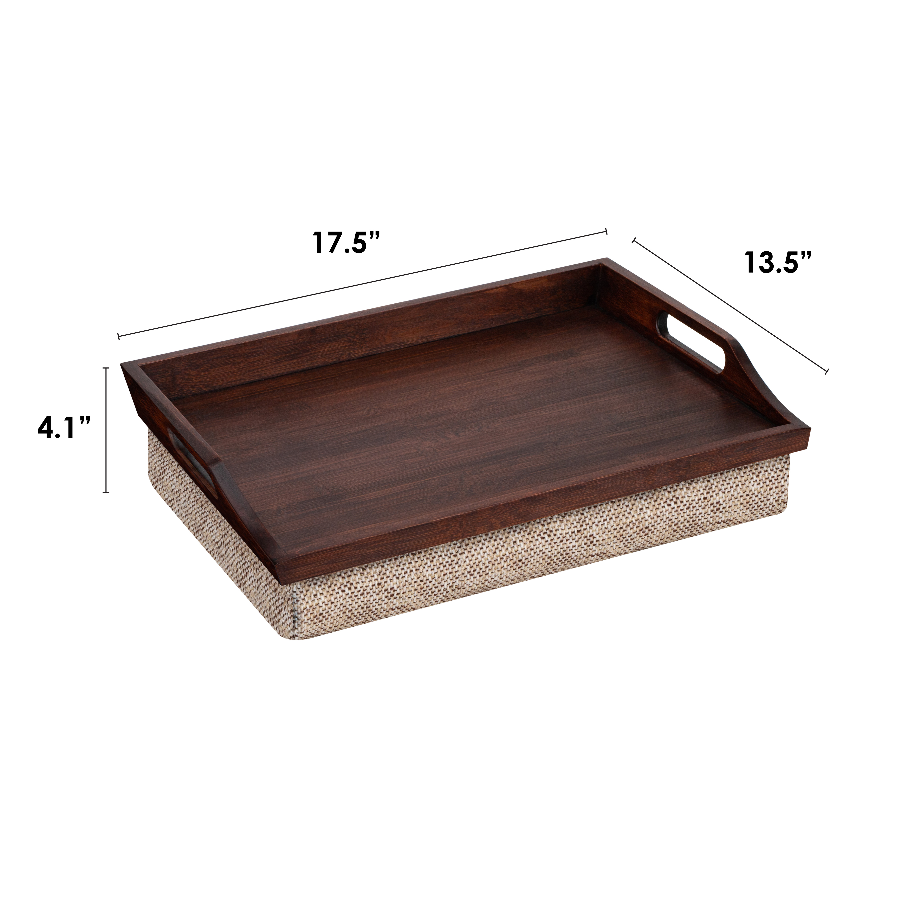 Rossie Home Bamboo Lap Tray With Pillow Espresso Walmart Walmart 