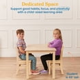 thumbnail image 4 of ECR4Kids 24in x 36in Rectangular Hardwood Table and Two 12in Chairs, Antique White, 3-Piece, 4 of 9