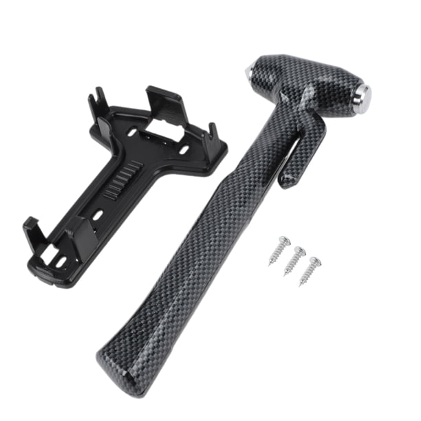 Martillo de Seguridad Universal para Automóviles 1 Pc, Rompedor de Cristales, Herramienta de Escape Urgente, Patrón de Fibra de Carbono Negro