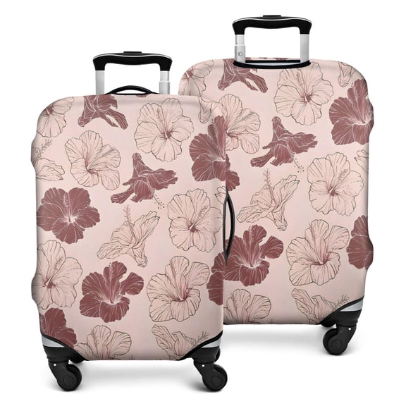 Pioneer Flower Floral Print Pattern Luggage Cover Fashion Suitcase Cover Baggage Covers Fit 25-28 Inch Luggage (Go Travel)