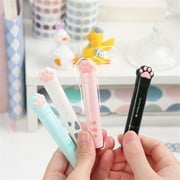 Hesroicy Mini Pen Scissors - Safe, Paper Cutting Stationery, Cartoon Cat Paw Pen Scissors for School