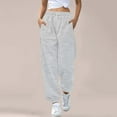 thumbnail image 6 of YOTMKGDO Women's Fashion Stripe Print Pocket Casual Pants, Pants for Women, Gray Sizes S-XXL, 6 of 6
