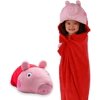 Comfy Critters Peppa Pig Blanket – Kids Huggable Pillow/Blanket Combo Perfect for Pretend Play, Travel, Nap Time or Any Time