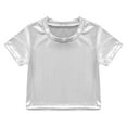 thumbnail image 4 of Sholeno Kid Boys Girls Jazz Hip Hop Modern Dancewear Festival Party Dance Tops Sparkly T Shirt Tees Silver 6-10, 4 of 6