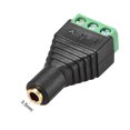 thumbnail image 2 of Adaptador de conector de audio y video de terminal de tornillo hembra de 3.5mm verde para sistema de cámara de seguridad CCTV, 2 of 3