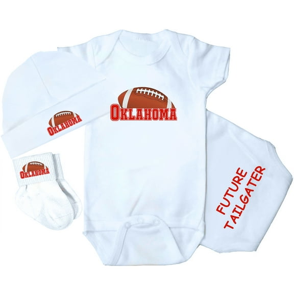 Future Tailgater 3-Piece Baby Bodysuit Set for Oklahoma Fans