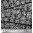 thumbnail image 3 of Soimoi Satin Silk Fabric Floral & Paisley Block Decor Fabric Printed Yard 42 Inch Wide, 3 of 3