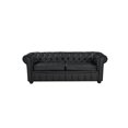 thumbnail image 1 of Velago AVIGNON Classic Genuine Leather Chesterfield 3-Seater Sofa, 1 of 6