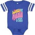 thumbnail image 3 of Inktastic Nana and Pops Love Me Retro Flowered Girls Baby Bodysuit, 3 of 5
