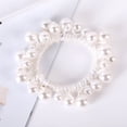 thumbnail image 6 of Bradem White Pearl Hair Scrunchies - Elastic Beaded Hair Ties, Ponytail Holders for Women & Girls, 6 of 9