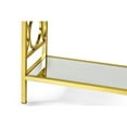 thumbnail image 2 of Steve Silver Olympia Glass Top Console Table, Gold Chrome, 2 of 4