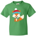 thumbnail image 3 of Inktastic Cute Fox, Fox With Hat And Scarf, Orange Fox Youth T-Shirt, 3 of 5