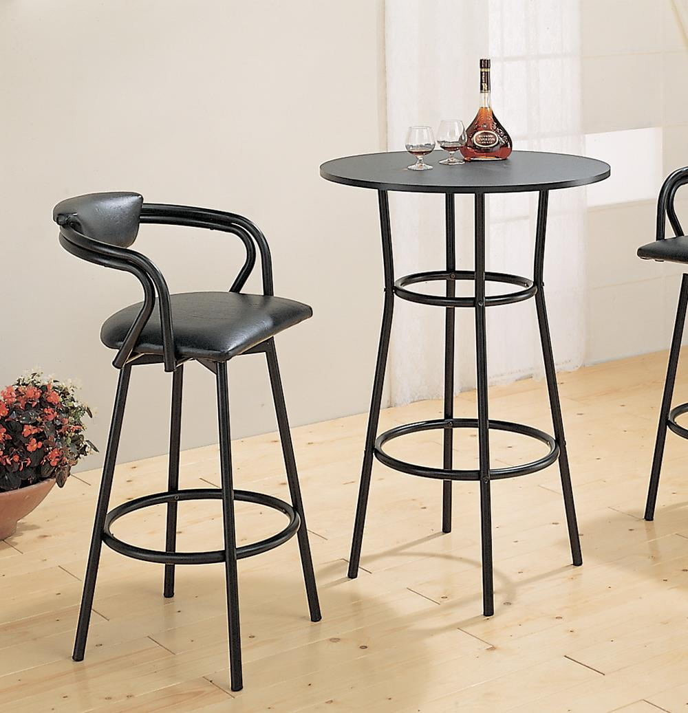 Coaster Dixie Round Metal Pub Table In Black