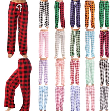 Xuniizn Pajama Pants Women, Plaid Drawstring Elastic Waist Trendy Classic Sleepwear, Plus Size Stretchy Casual Loose Pajama Bottoms, S-5XL