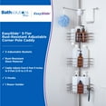 thumbnail image 2 of Kenney® EasySlide™ 4-Way Adjustable Corner Pole Caddy, Brushed Nickel, 2 of 7