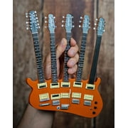 Hal Leonard Orange Five-Neck Mini Guitar Replica