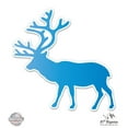 thumbnail image 1 of Reindeer Beautiful Blue - 3" Vinyl Sticker - For Car Laptop I-Pad Phone Helmet Hard Hat - Waterproof Decal, 1 of 1