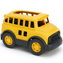 Green Toys: School Bus - Yellow - Toy Vehicle, Large Windows & Open Roof Cabin, Indoor-Outdoor, Push & Pull Play, Recycled Material, Kids-Toddlers 1 