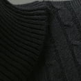 thumbnail image 4 of Men's Slim Fit Turtleneck Sweater Casual Knitted Twisted Pullover Solid Sweaters Black XL, 4 of 9