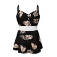 thumbnail image 6 of Women Summer Tops Womens Button Up V Neck Beach Crochet Lace Peplum Tank Tops Cute Sleeveless Peplum Casual Spaghetti Strap Shirts Blouse Crop Top Dancing Design for Women Control Stocking Black M, 6 of 6